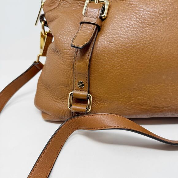 Michael Kors Brown Camel Bedford Legacy Medium Convertible Satchel Bag Leather - Picture 5 of 16